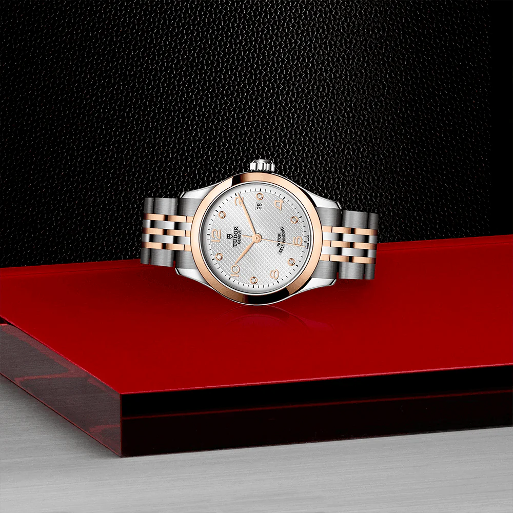 1926 28mm Two-Tone Silver Diamond Dial Ladies Automatic Bracelet Watch - Image 2