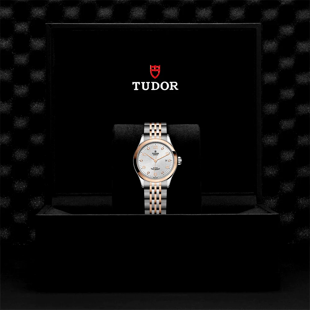 1926 28mm Two-Tone Silver Diamond Dial Ladies Automatic Bracelet Watch - Image 4