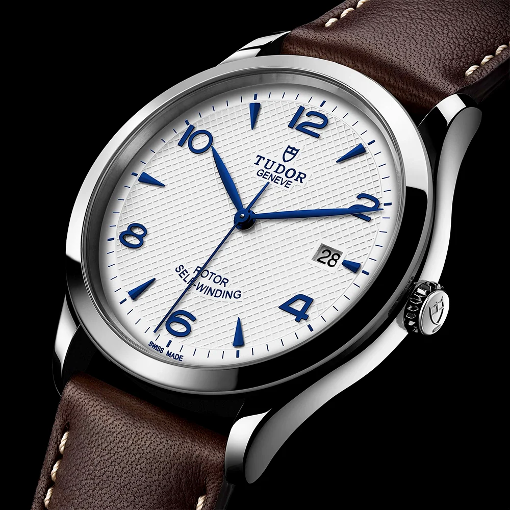1926 41mm Opaline/Blue Arabic Dial Mens Automatic Strap Watch - Image 2