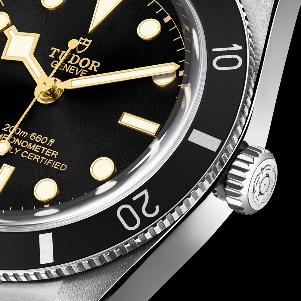 Black Bay 54 37mm Black Dial & Bezel Automatic Rubber Strap Watch - Image 4