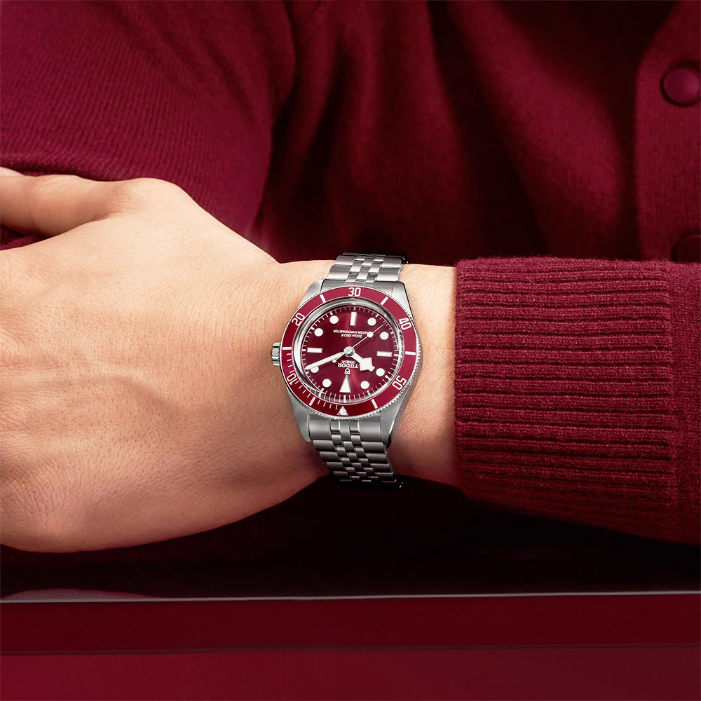 Black Bay 58 Burgundy Red Dial & Bezel Five-Link Bracelet Watch - Image 2