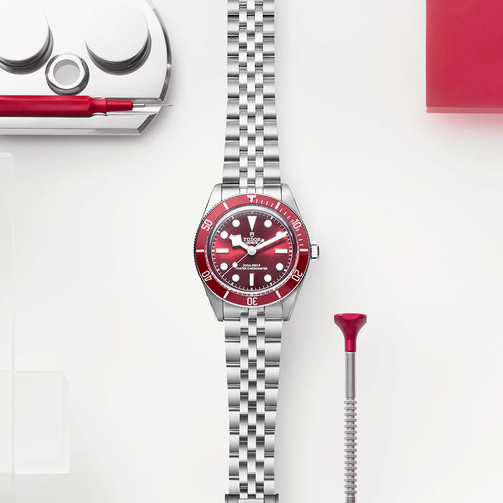 Black Bay 58 Burgundy Red Dial & Bezel Five-Link Bracelet Watch - Image 3