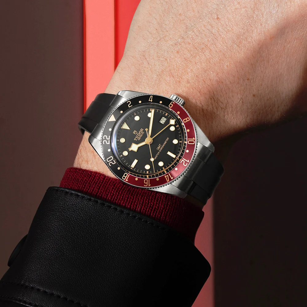 Black Bay 58 GMT 39mm Black/Red Bezel Automatic Strap Watch - Image 2