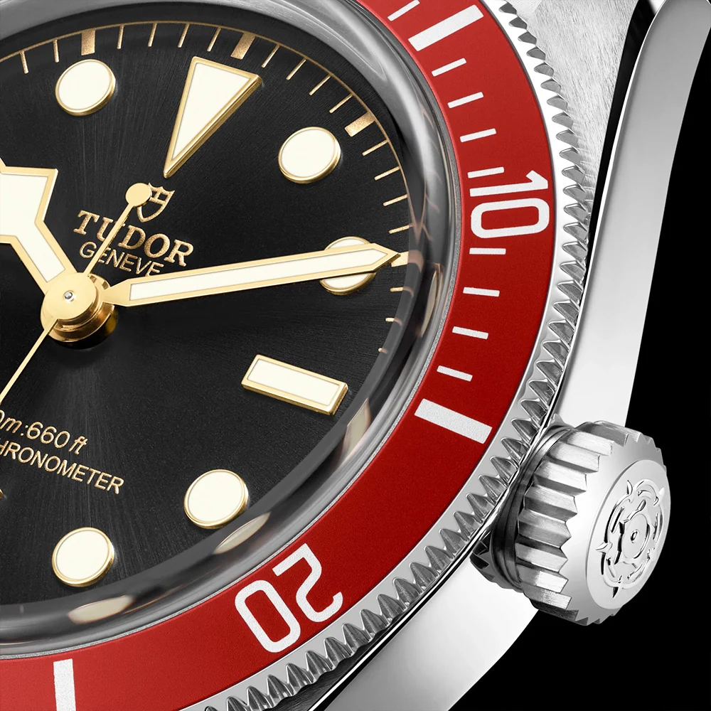 Black Bay 41mm Black Dial & Red Bezel Men's Rubber Strap Watch - Image 4