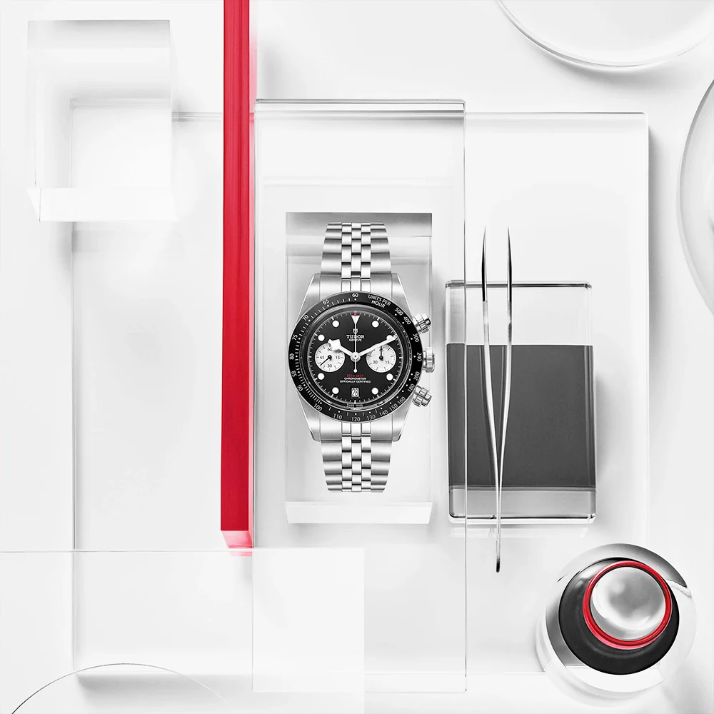 Black Bay Chrono 41mm Black Dial Mens Five-Link Bracelet Watch - Image 4