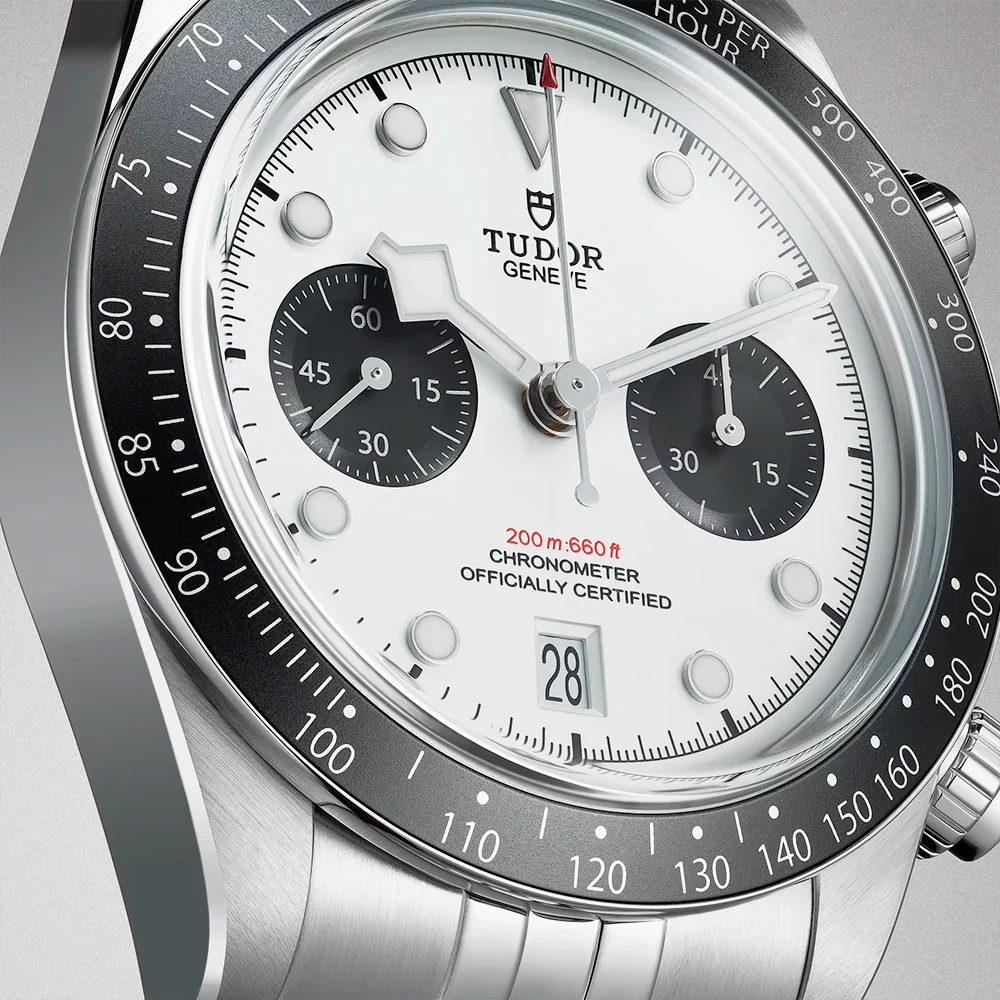 Black Bay Chrono 41mm Opaline Silver Dial Five-Link Bracelet Watch - Image 5