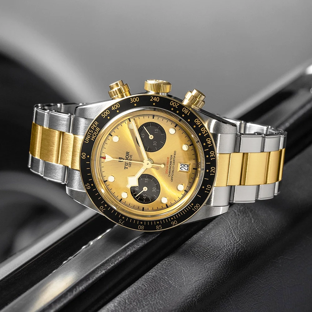Black Bay Chrono S&G Steel and 18ct Yellow Gold Bracelet Watch - Image 2