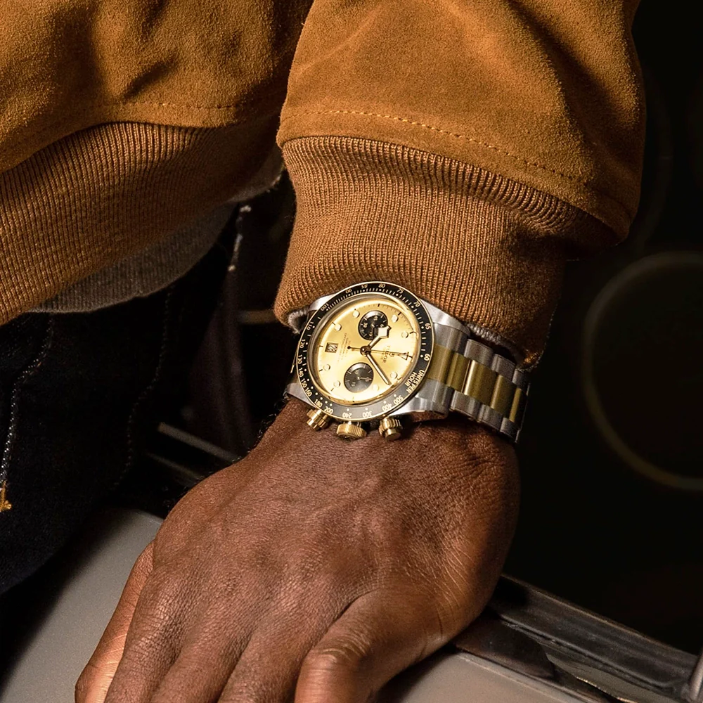 Black Bay Chrono S&G Steel and 18ct Yellow Gold Bracelet Watch - Image 3