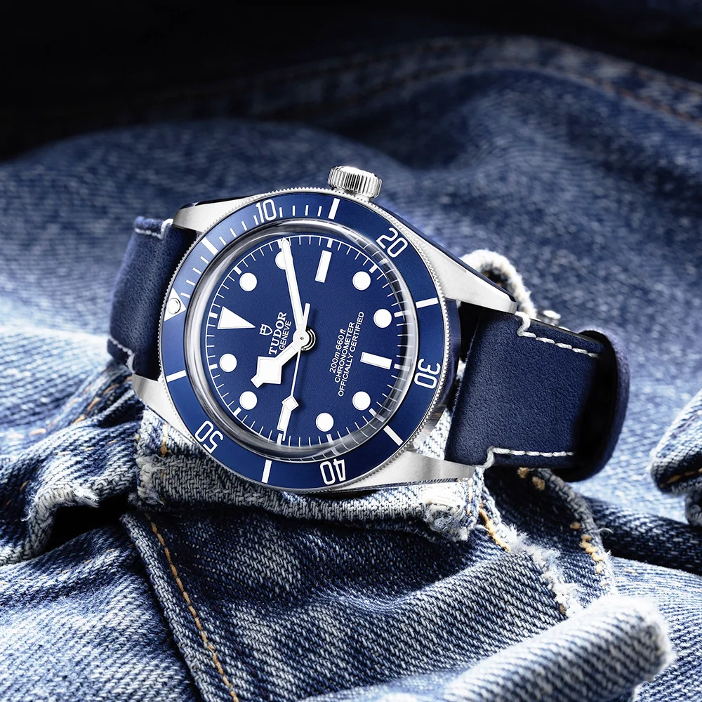 Black Bay 58 39mm Navy Blue Dial & Bezel Automatic Leather Strap Watch - Image 2