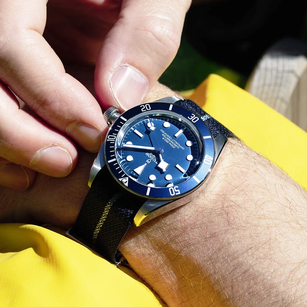 Black Bay 58 39mm Navy Blue Dial & Bezel Automatic Fabric Strap Watch - Image 3