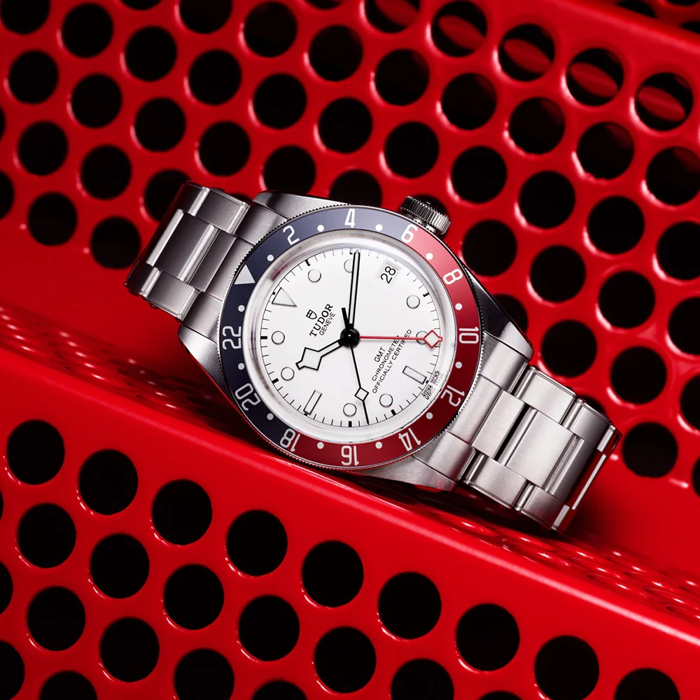 Black Bay GMT 41mm White Dial & Red/Blue Bezel Bracelet Watch - Image 2