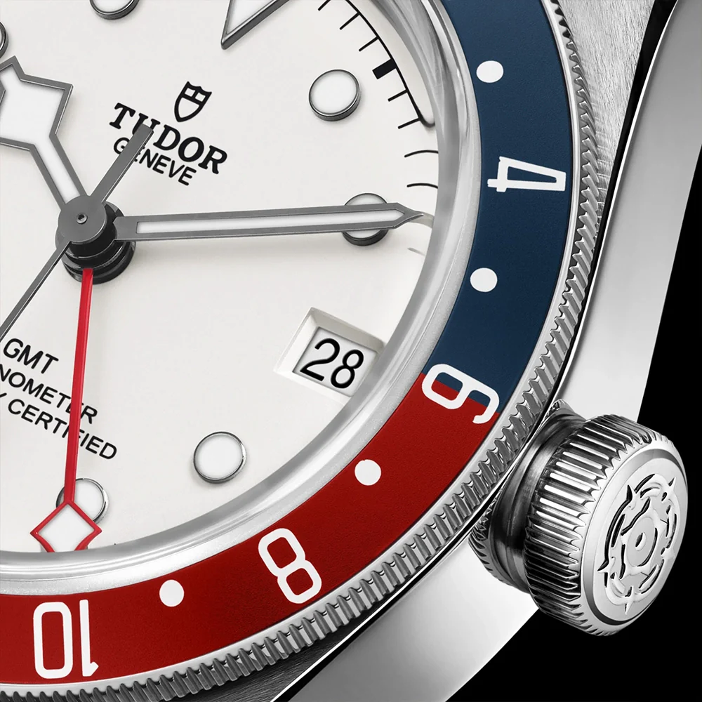 Black Bay GMT 41mm White Dial & Red/Blue Bezel Bracelet Watch - Image 4