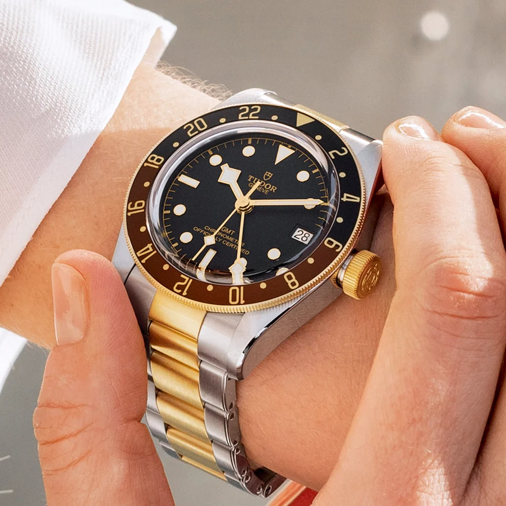 Black Bay GMT S&G Steel and 18ct Yellow Gold 41mm Bracelet Watch - Image 2