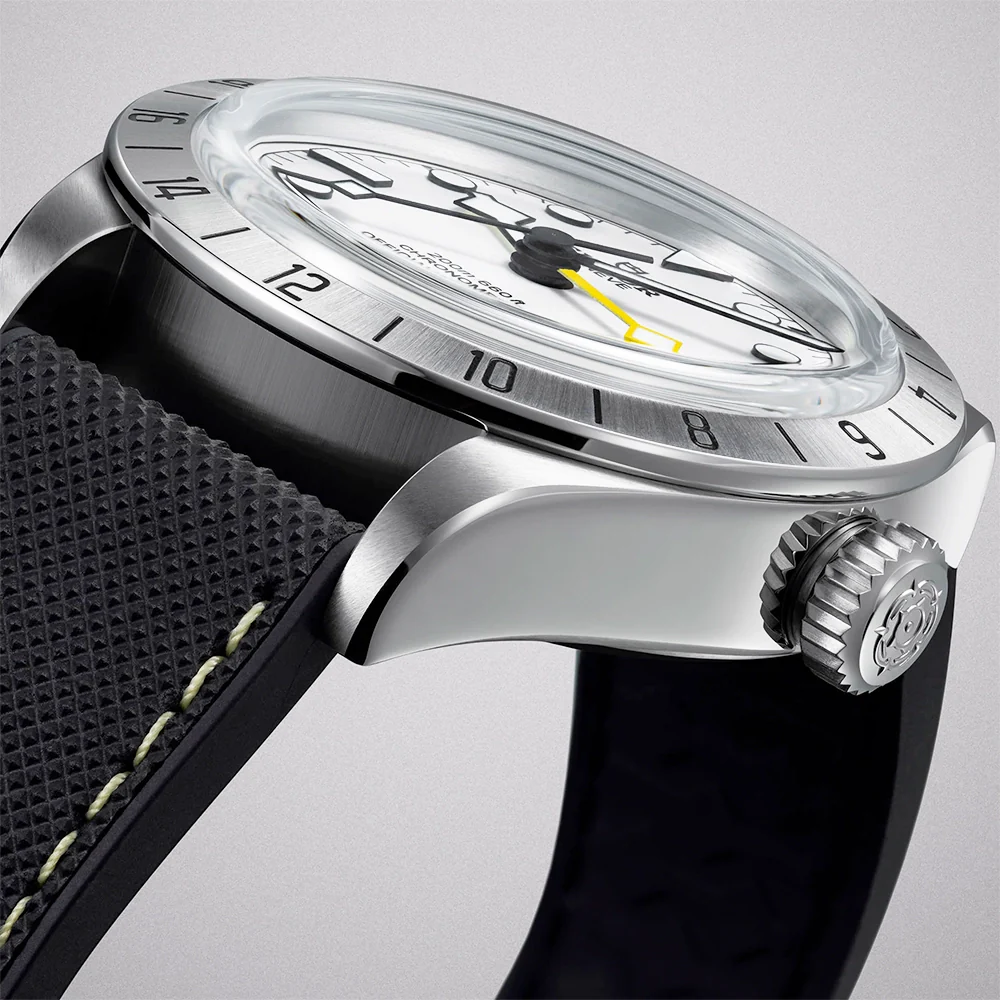 Black Bay Pro 39mm Opaline White Dial Leather Strap Watch - Image 3