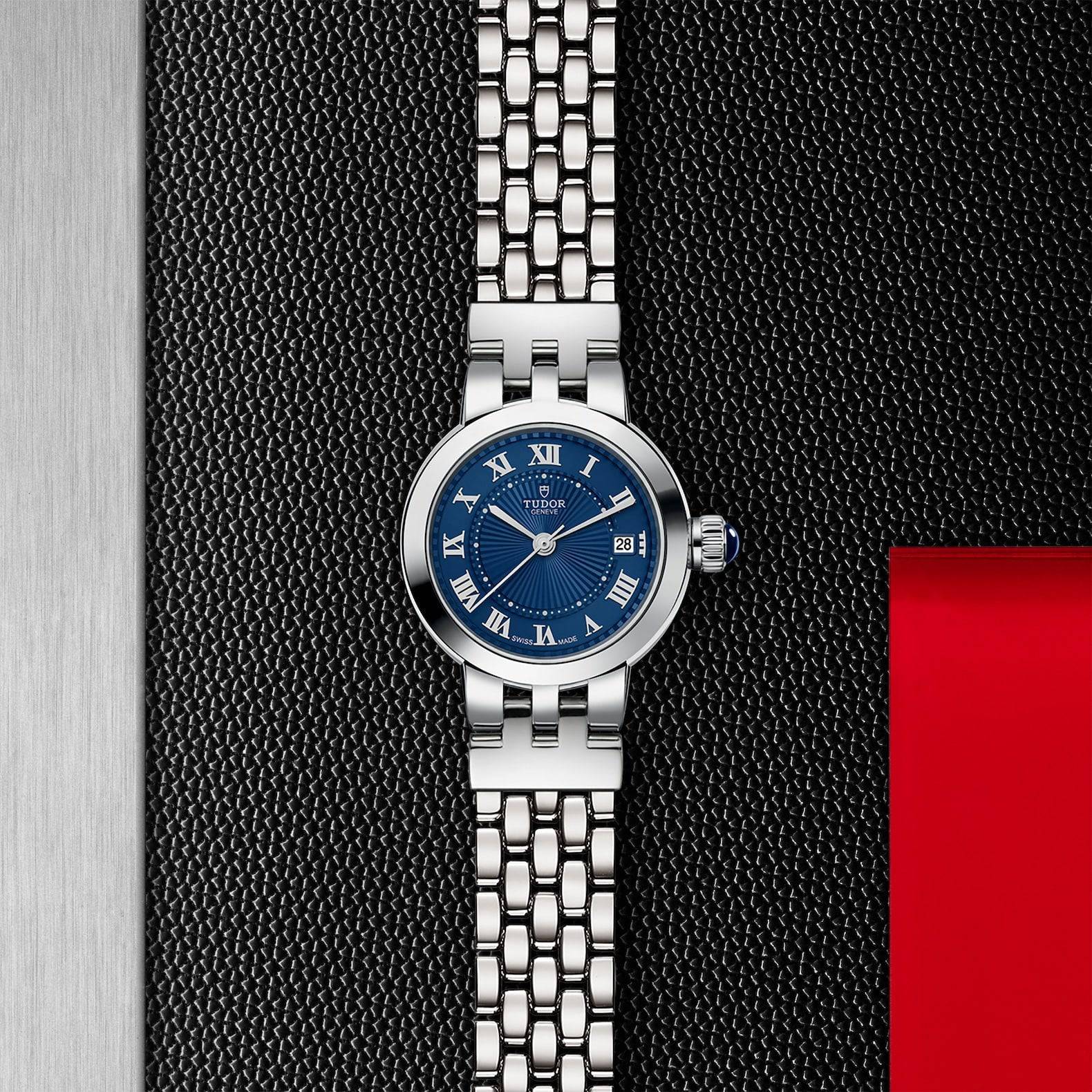 Clair de Rose 26mm Blue Guilloche Dial Ladies Bracelet Watch - Image 2