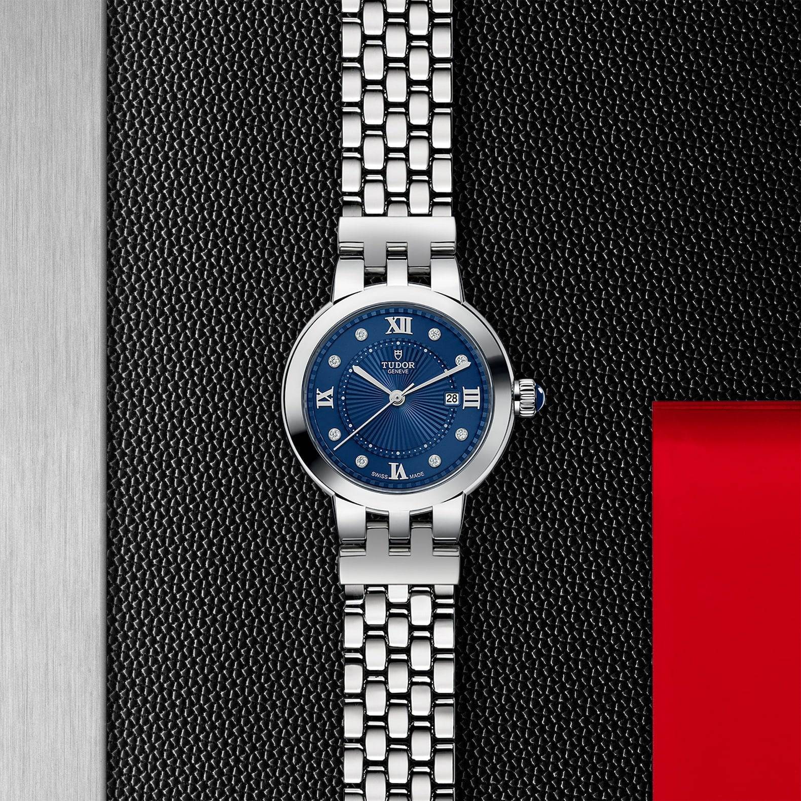 Clair de Rose 30mm Blue Diamond Dial Ladies Bracelet Watch - Image 2