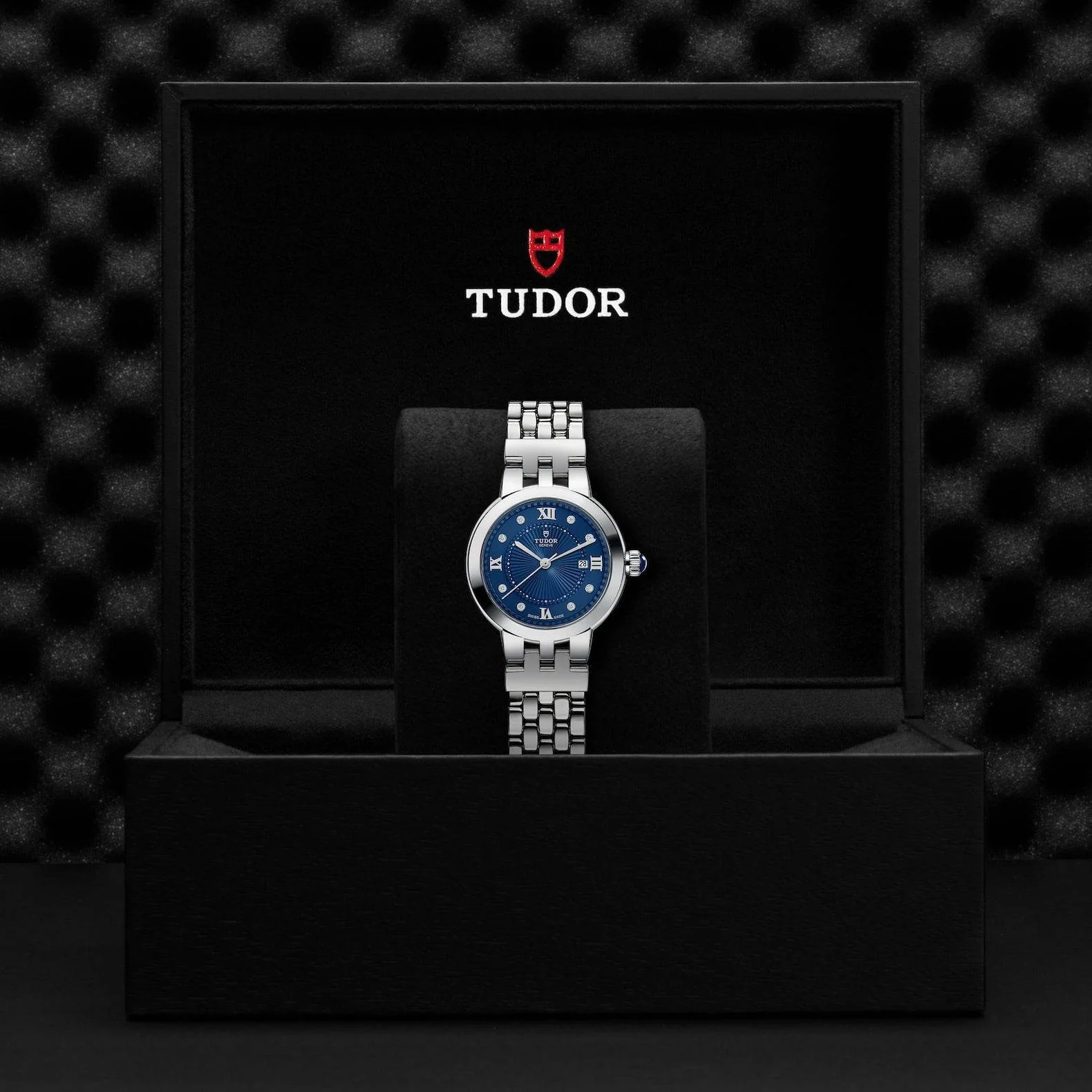 Clair de Rose 30mm Blue Diamond Dial Ladies Bracelet Watch - Image 5