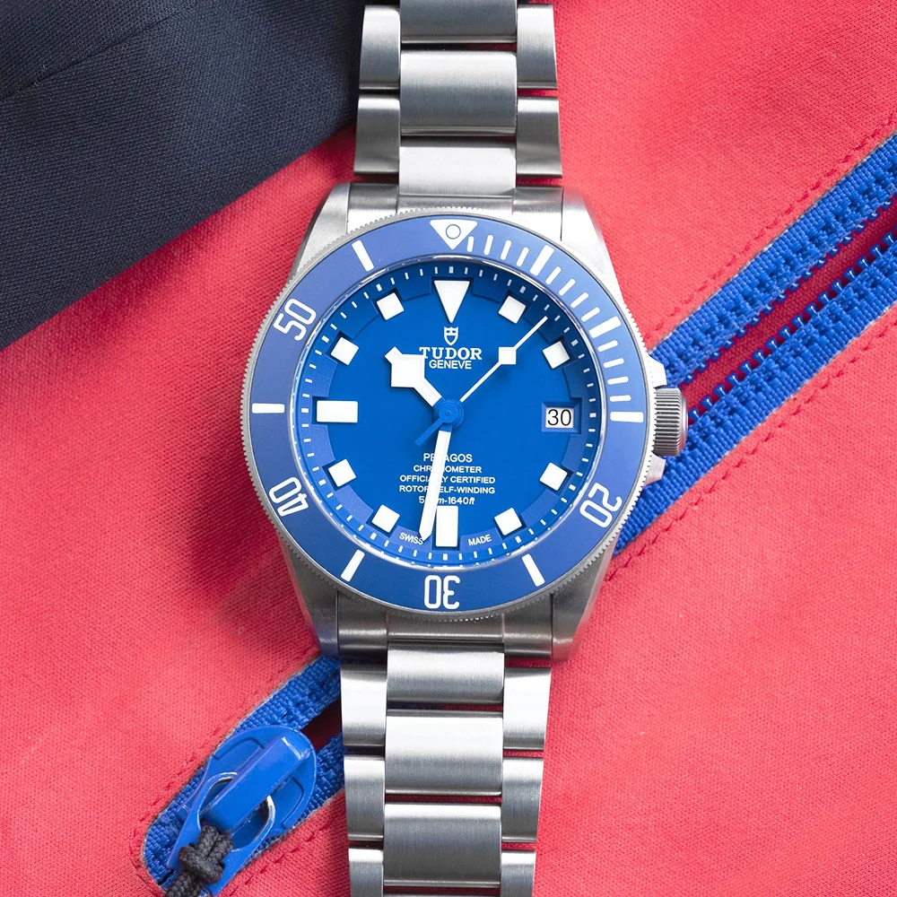 Pelagos 42mm Blue Dial & Ceramic Bezel Men's Titanium Automatic Watch - Image 2