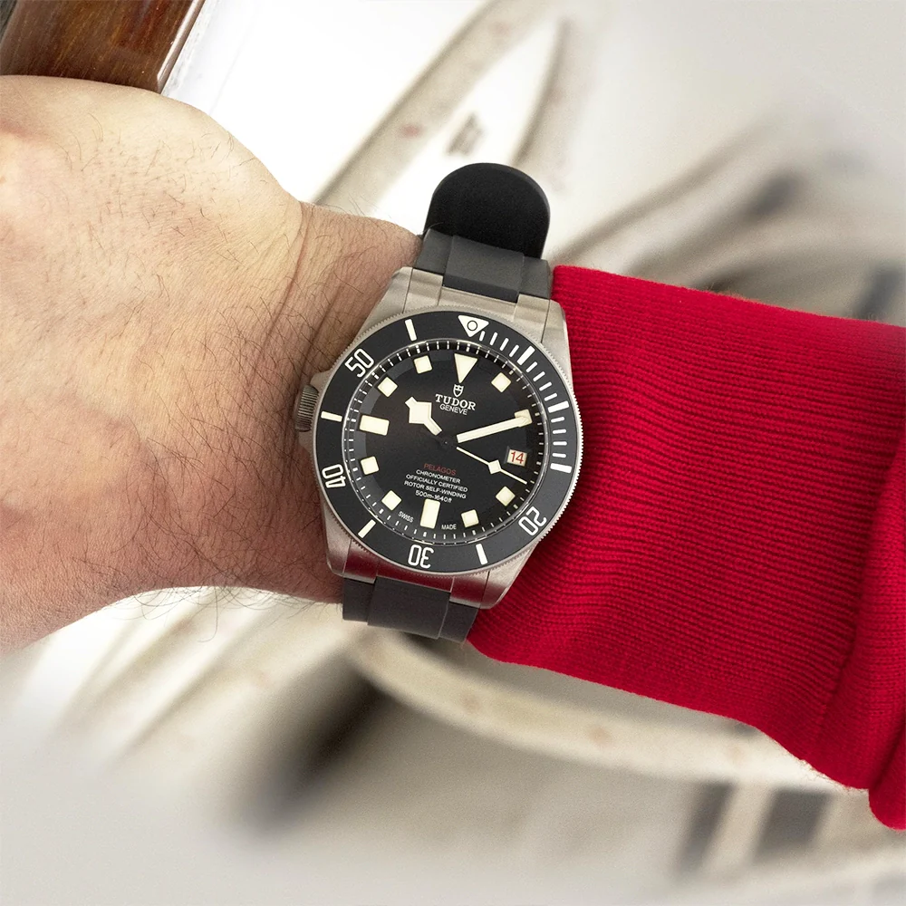 Pelagos LHD 42mm Black Dial & Ceramic Bezel Men's Titanium Automatic Watch - Image 4