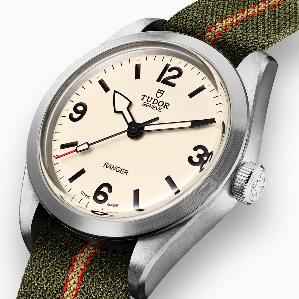 Ranger 39mm Beige Domed Dial Mens Automatic NATO Strap Watch - Image 3