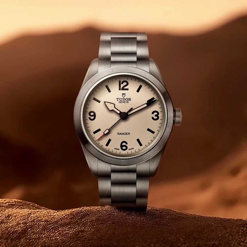 Ranger 39mm Beige Domed Dial Mens Automatic Bracelet Watch - Image 2