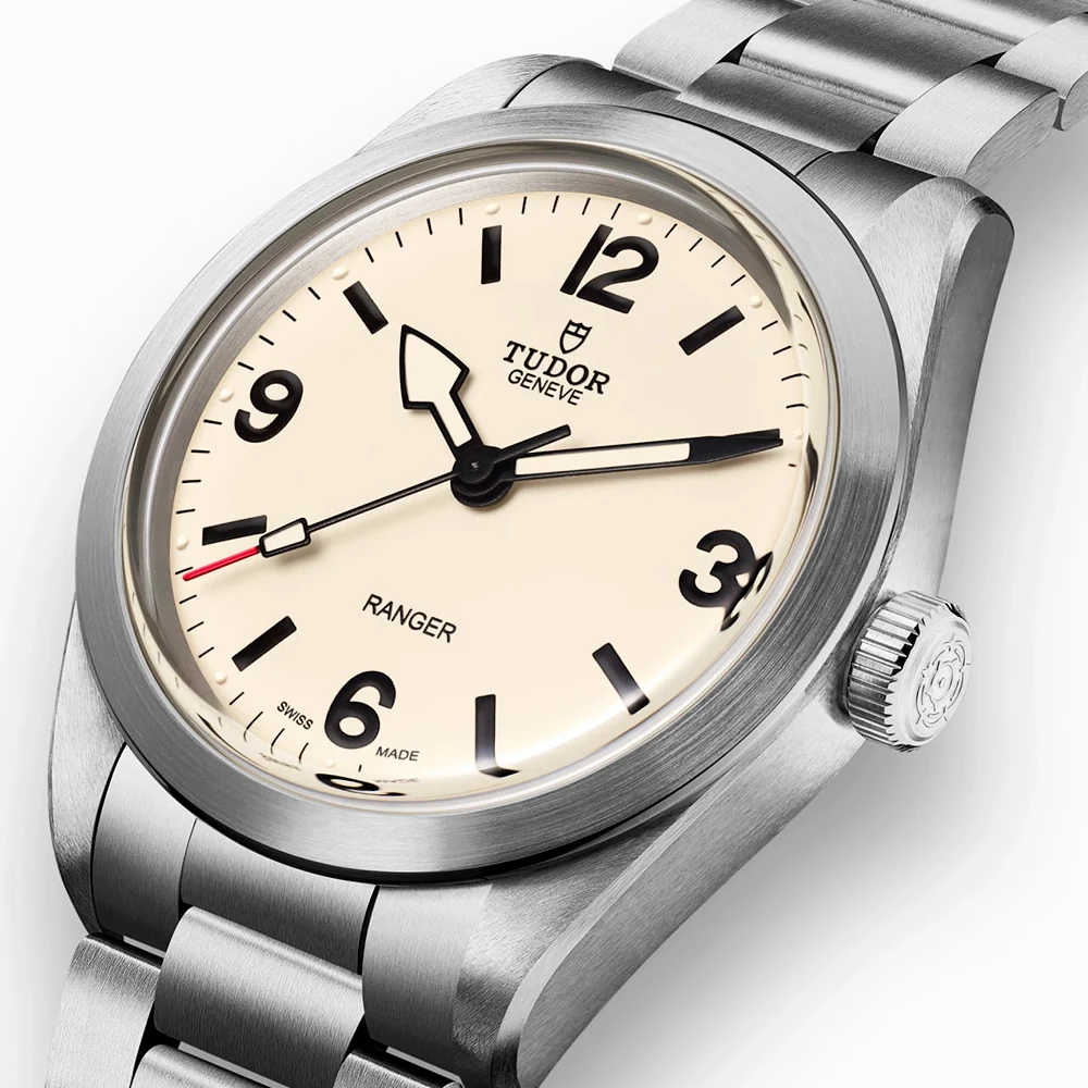 Ranger 39mm Beige Domed Dial Mens Automatic Bracelet Watch - Image 4