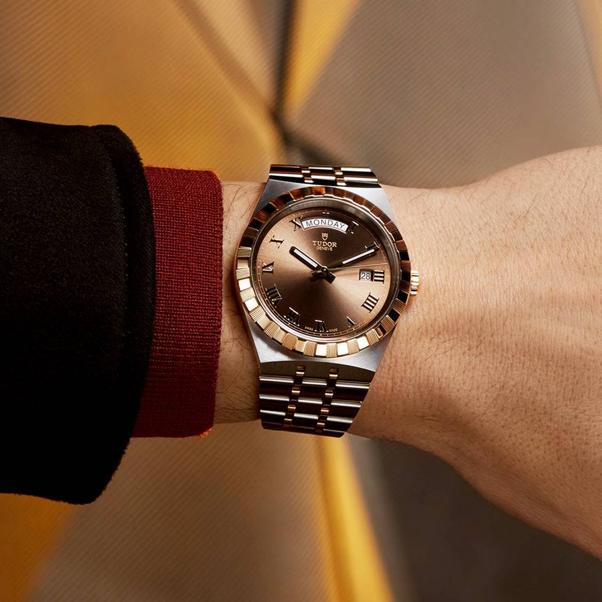 Royal Date/Day 41mm S&G Brown Roman Dial Automatic Watch - Image 2