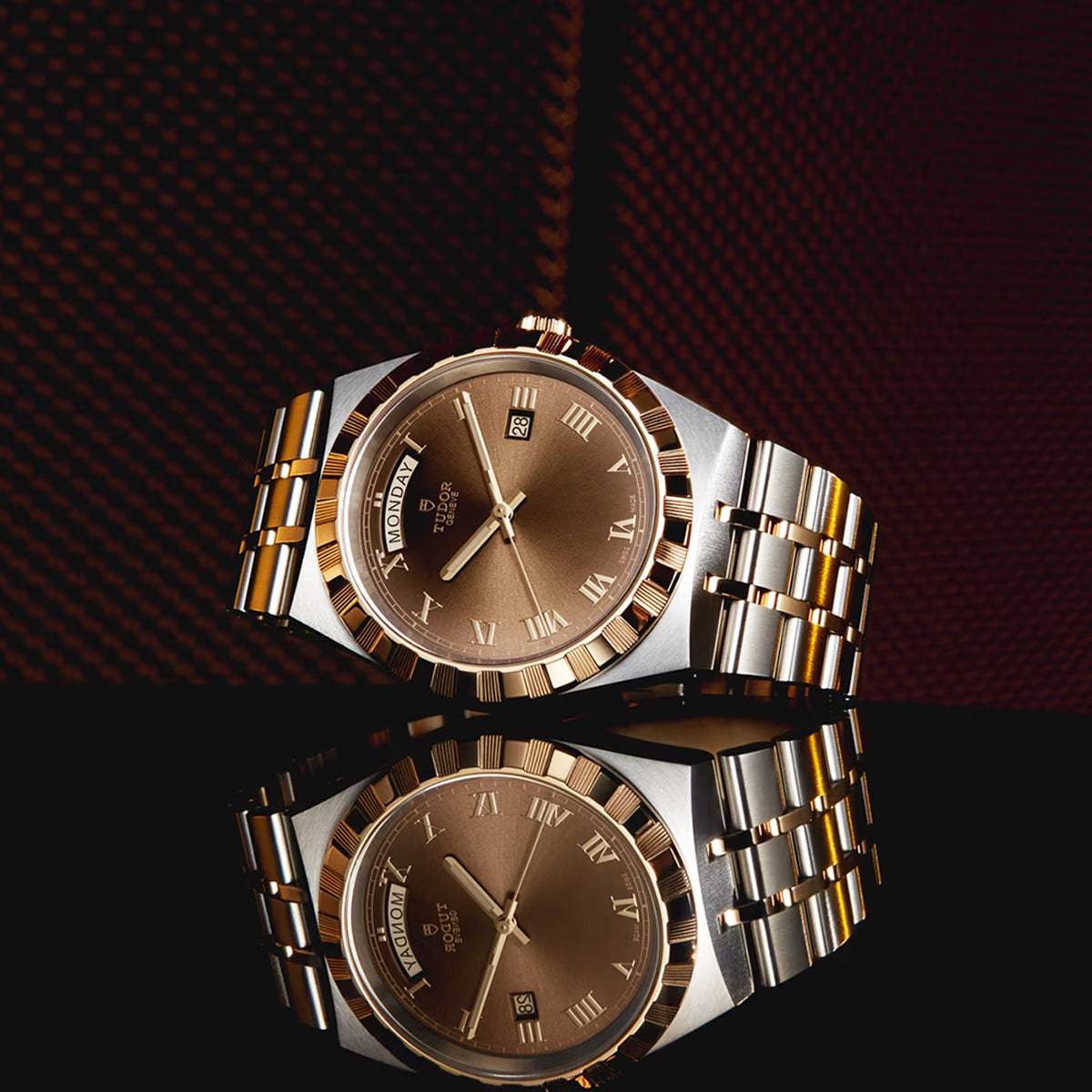 Royal Date/Day 41mm S&G Brown Roman Dial Automatic Watch - Image 3