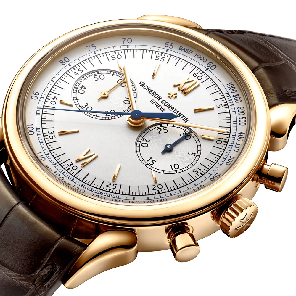 Historiques Cornes de Vache 1955 18ct Pink Gold Mens Strap Watch - Image 3
