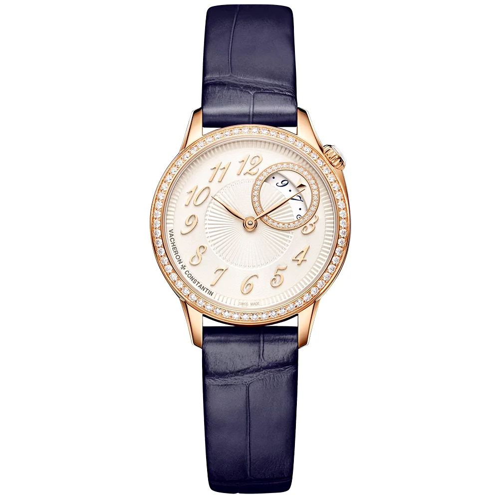 Egerie Quartz 30mm 18ct Pink Gold Diamond Set Ladies Strap Watch - Image 10