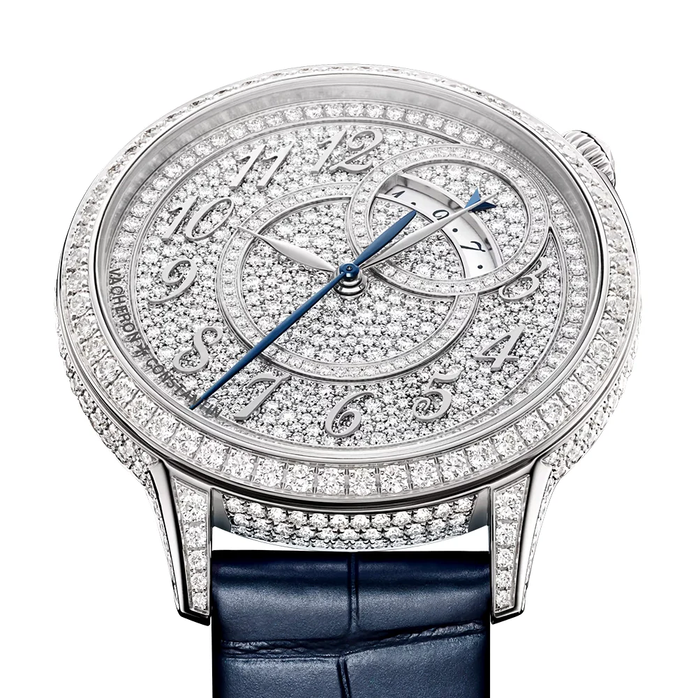 Egerie Self-Winding 18ct White Gold Diamond Set Ladies Strap Watch - Image 4