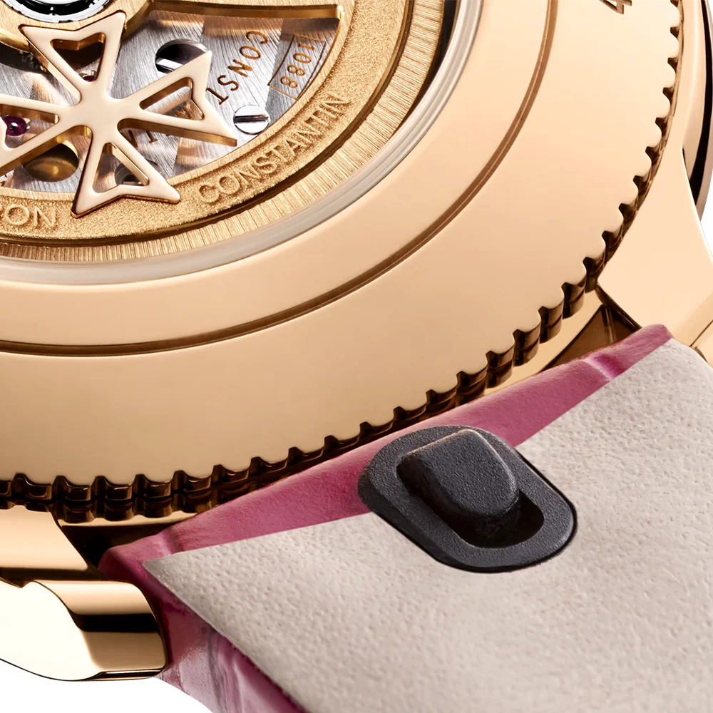 Egerie Self-Winding 18ct Pink Gold Diamond Set Ladies Strap Watch - Image 4