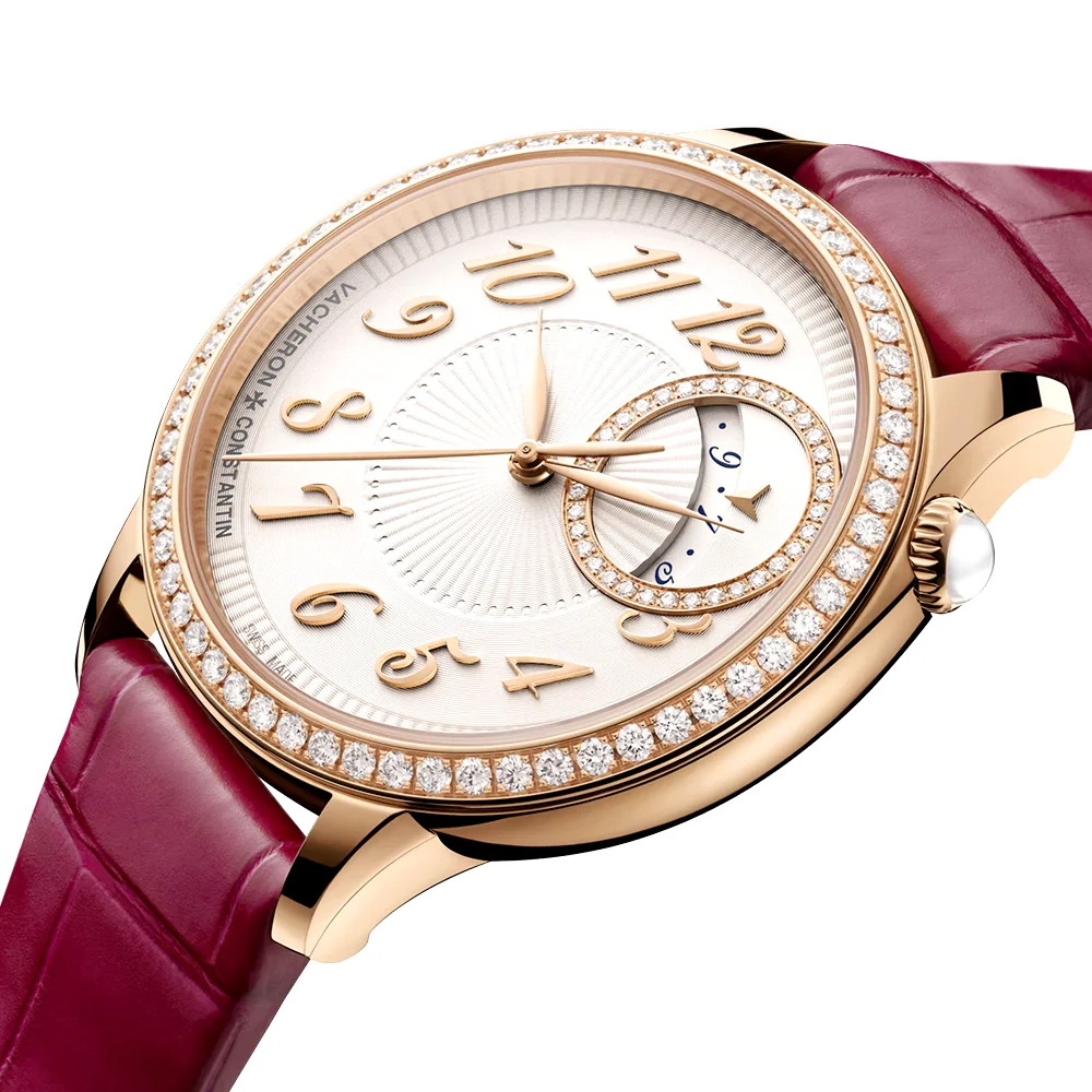 Egerie Self-Winding 18ct Pink Gold Diamond Set Ladies Strap Watch - Image 5