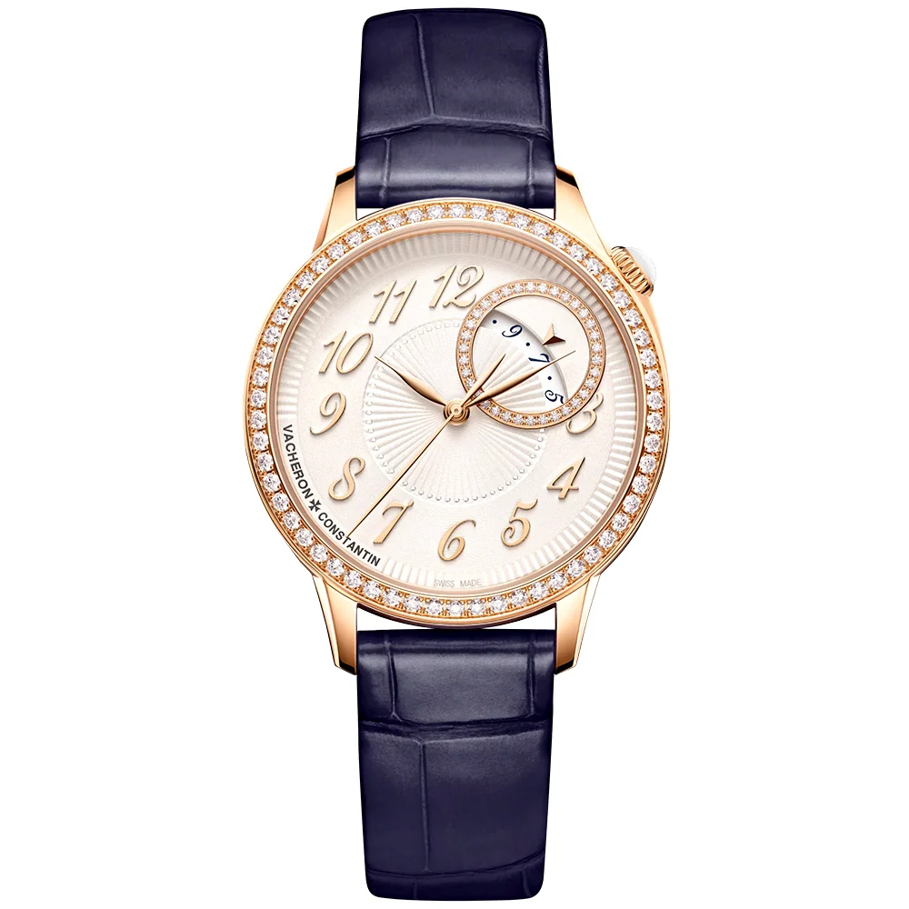 Egerie Self-Winding 18ct Pink Gold Diamond Set Ladies Strap Watch - Image 7
