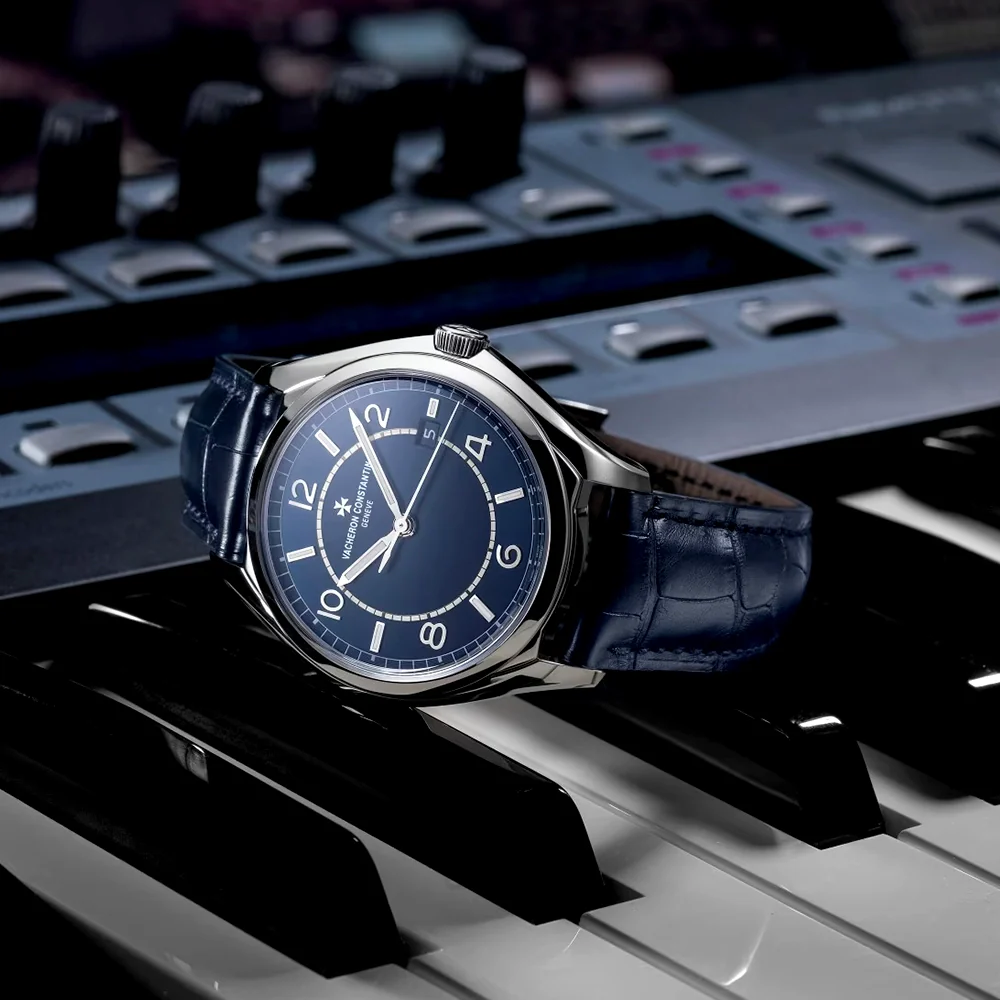 Fiftysix Self-Winding 40mm Petrol Blue Dial Mens Strap Watch - Image 2