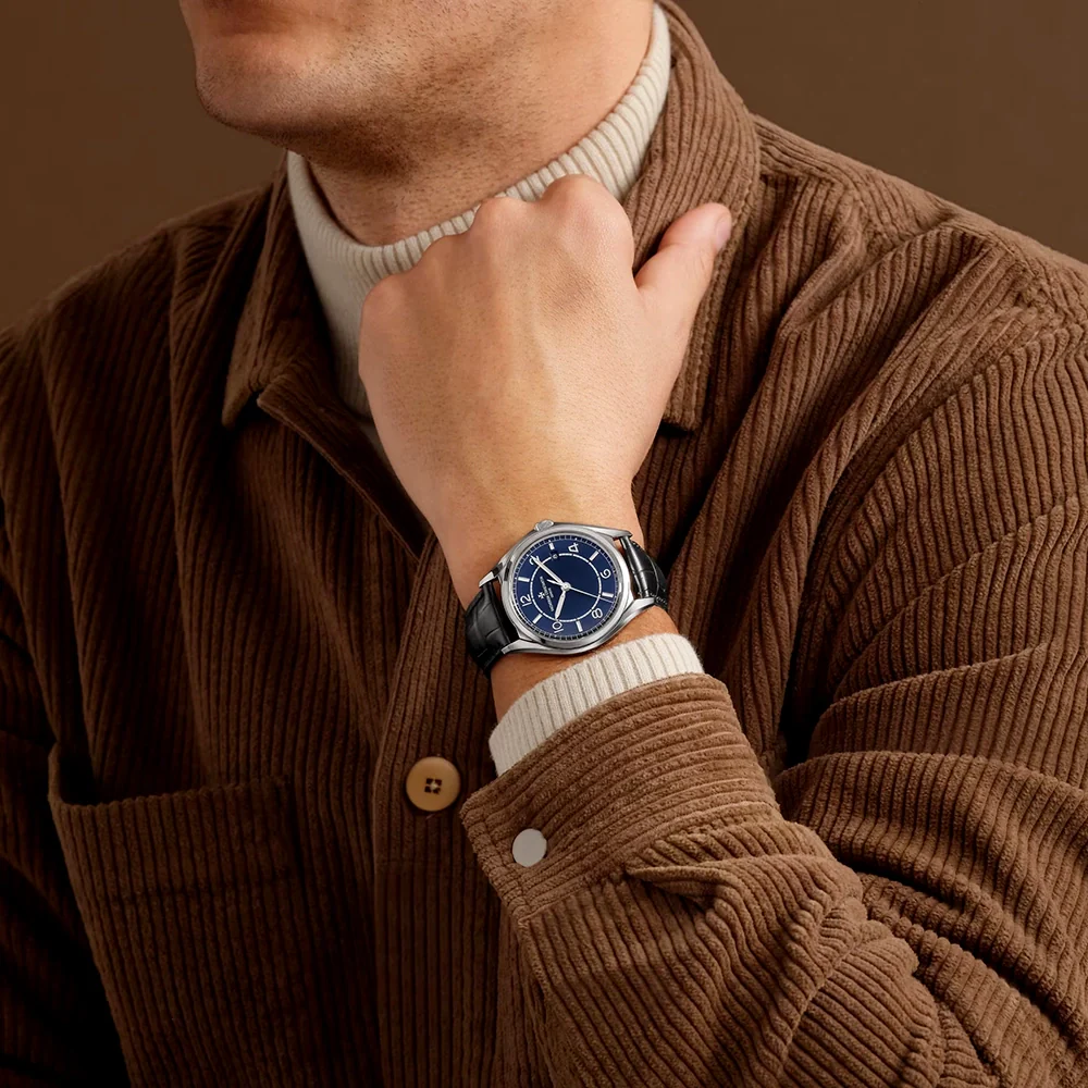 Fiftysix Self-Winding 40mm Petrol Blue Dial Mens Strap Watch - Image 5