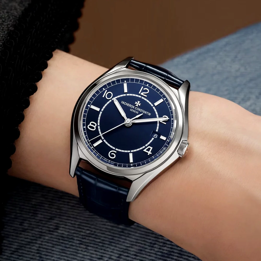 Fiftysix Self-Winding 40mm Petrol Blue Dial Mens Strap Watch - Image 6