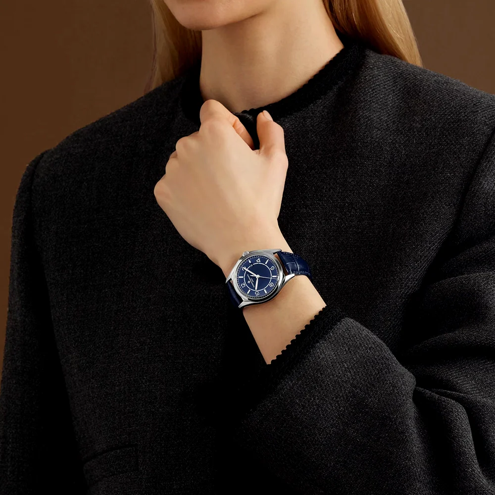 Fiftysix Self-Winding 40mm Petrol Blue Dial Mens Strap Watch - Image 7