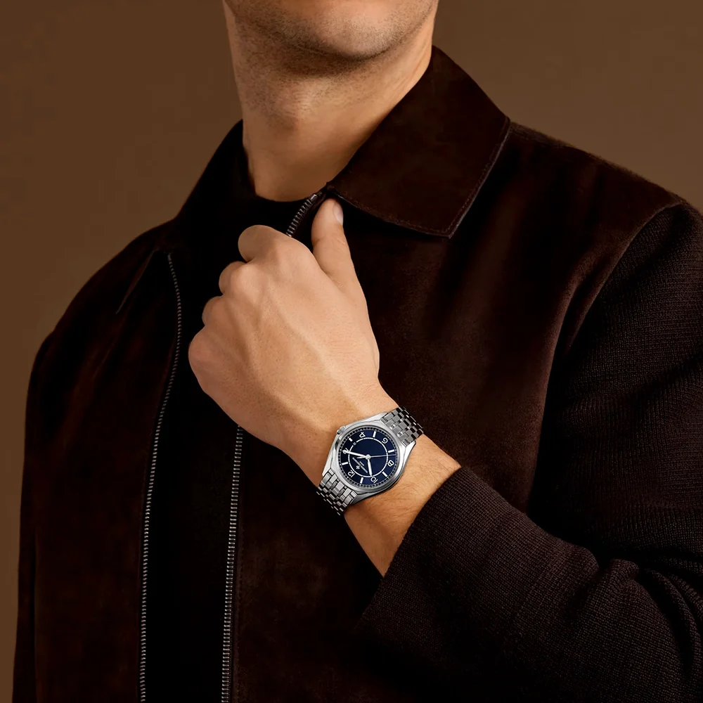 Fiftysix Self-Winding 40mm Petrol Blue Dial Mens Bracelet Watch - Image 3