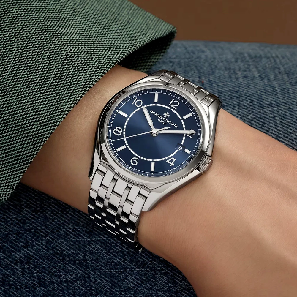 Fiftysix Self-Winding 40mm Petrol Blue Dial Mens Bracelet Watch - Image 4
