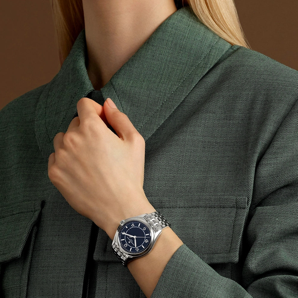 Fiftysix Self-Winding 40mm Petrol Blue Dial Mens Bracelet Watch - Image 5
