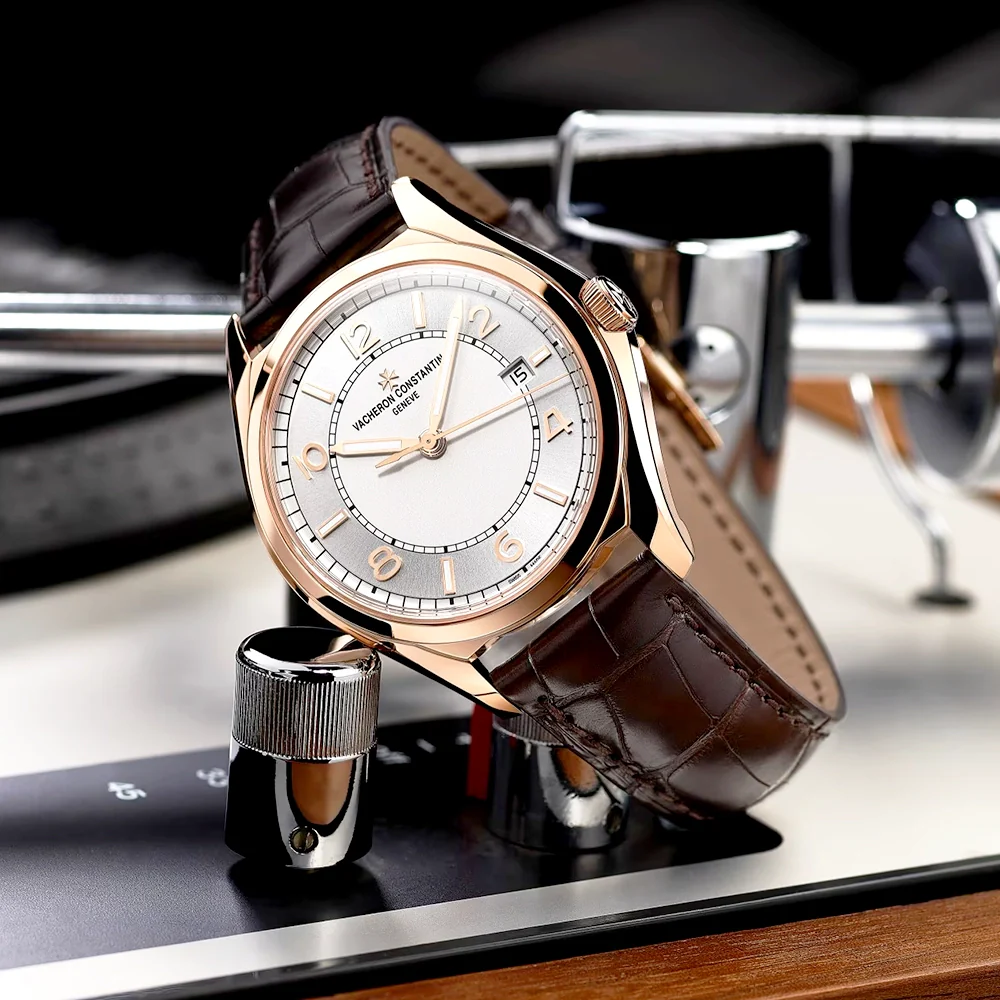Fiftysix Self-Winding 40mm 18ct Pink Gold Men's Strap Watch - Image 2