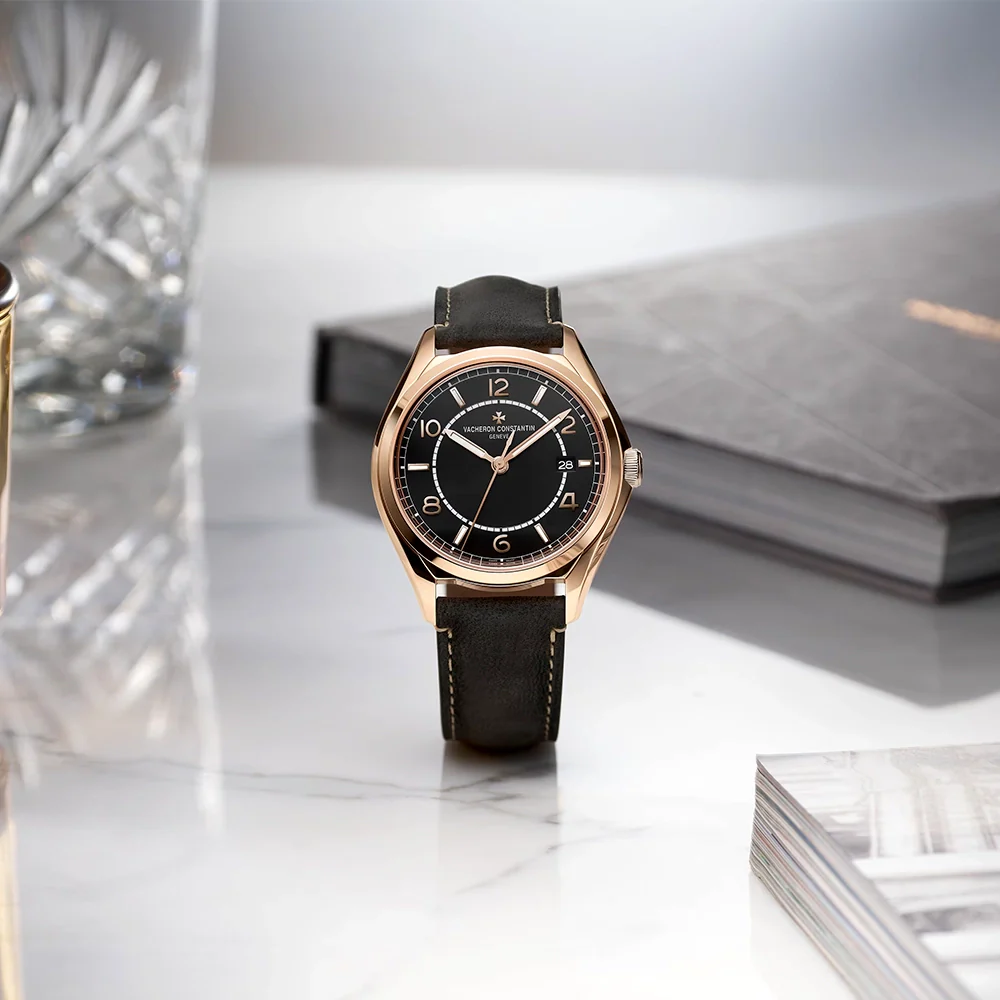 Fiftysix Self-Winding 40mm 18ct Pink Gold Black Dial Watch - Image 3