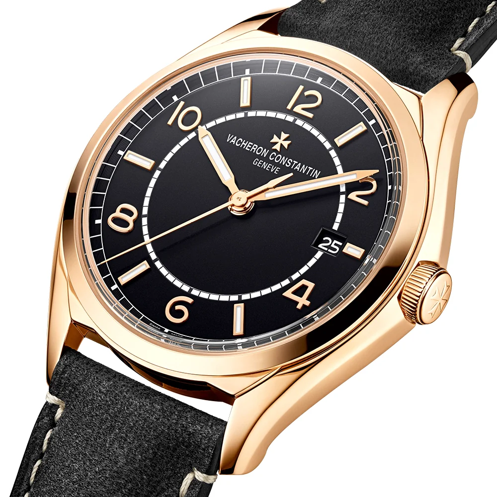 Fiftysix Self-Winding 40mm 18ct Pink Gold Black Dial Watch - Image 5