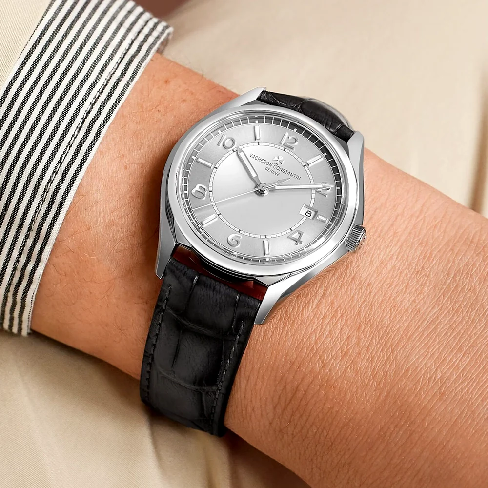 Fiftysix Self-Winding 40mm Steel Silver Arabic Dial Mens Strap Watch - Image 3