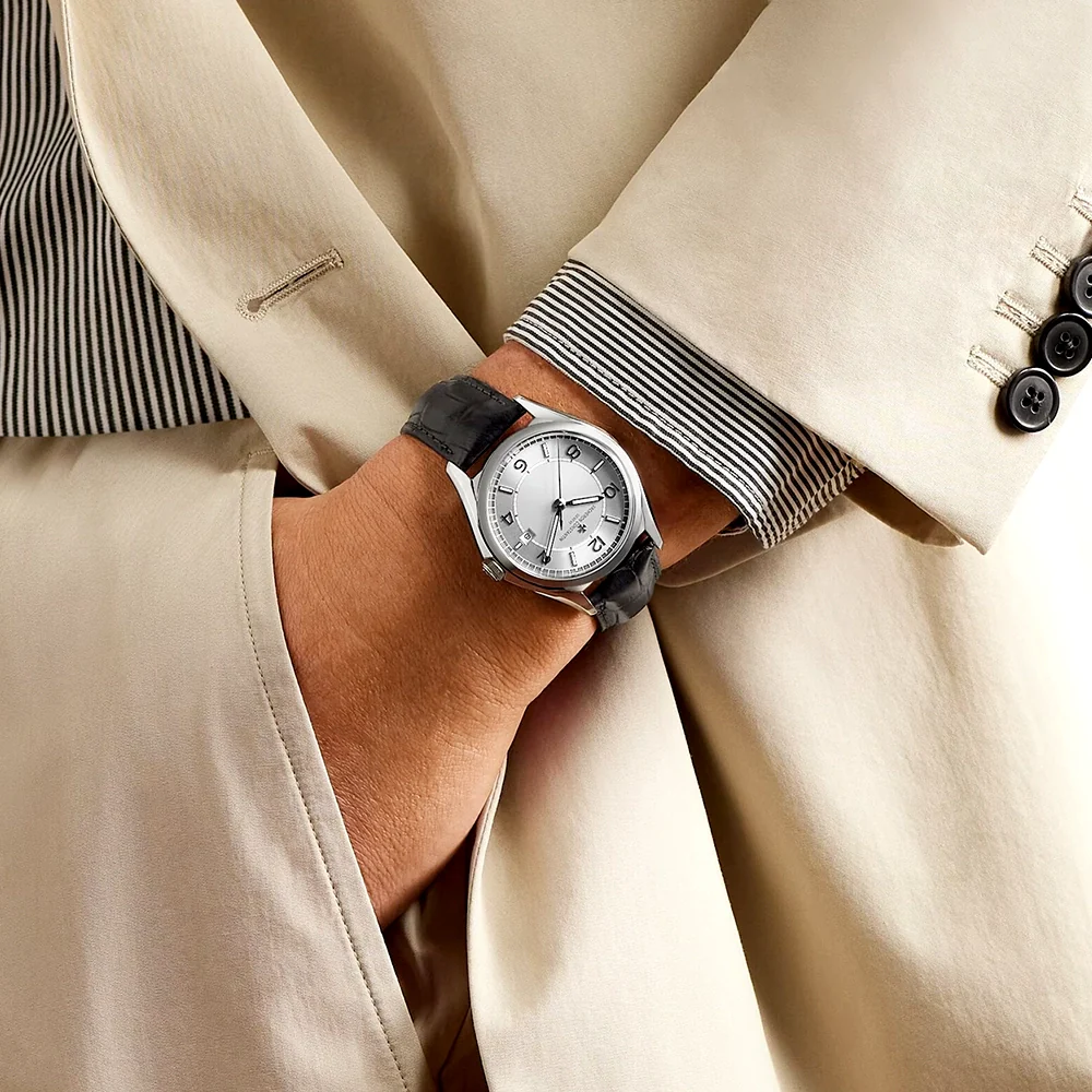 Fiftysix Self-Winding 40mm Steel Silver Arabic Dial Mens Strap Watch - Image 6