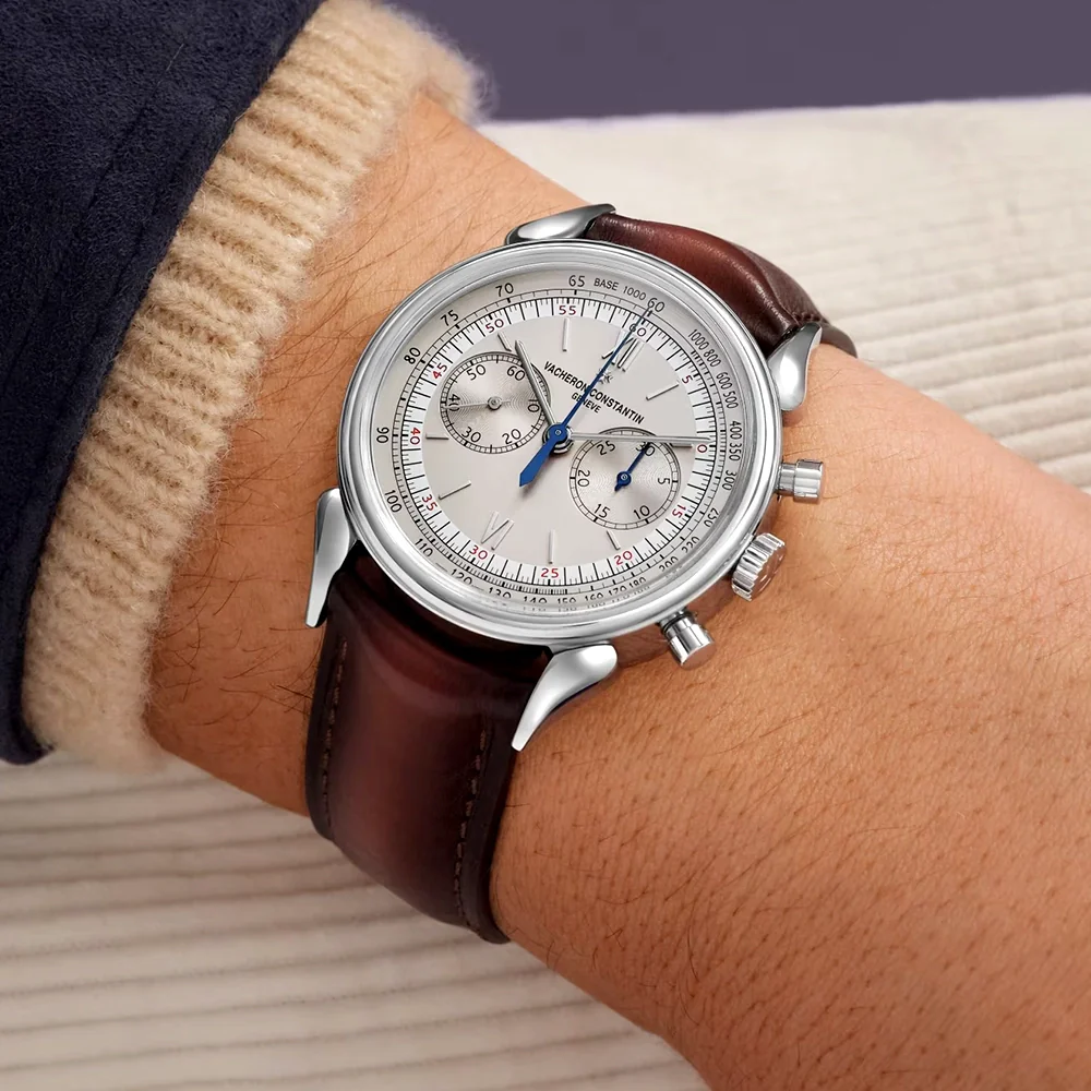 Historiques Cornes De Vache 1955 Silver Dial Chronograph Watch - Image 2