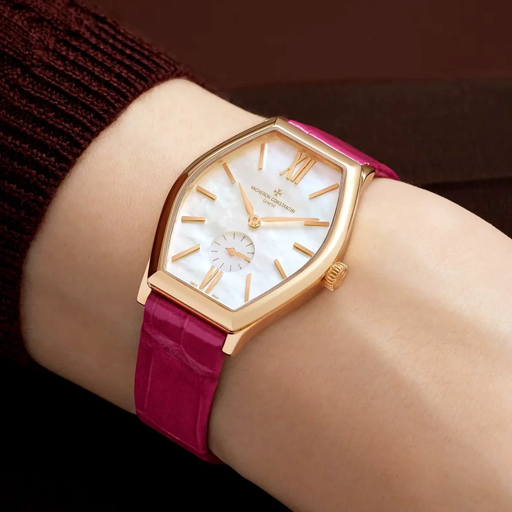 Malte Manual-Winding 18ct Pink Gold & Leather Strap Ladies Watch - Image 3