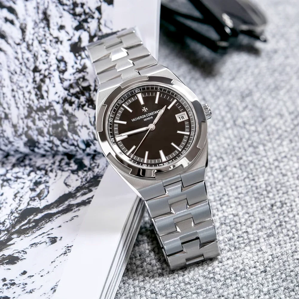 Overseas Self-Winding 41mm Steel Black Dial Automatic Menss Watch - Image 5