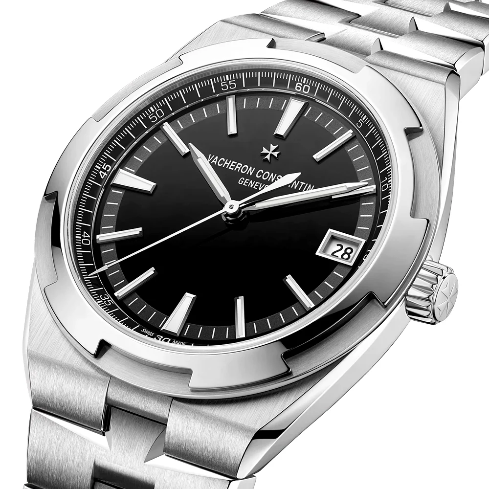 Overseas Self-Winding 41mm Steel Black Dial Automatic Menss Watch - Image 6